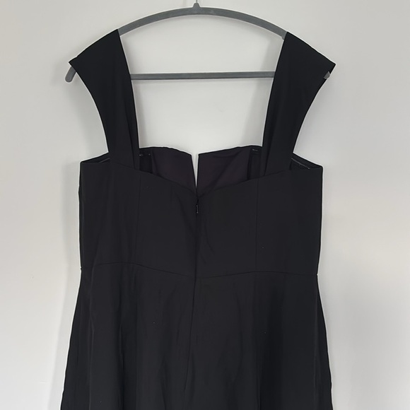 Dessy Collection OFF-THE-SHOULDER PLEATED CAP SLEEVE A-LINE MAXI DRESS IN BLACK - Picture 4 of 8